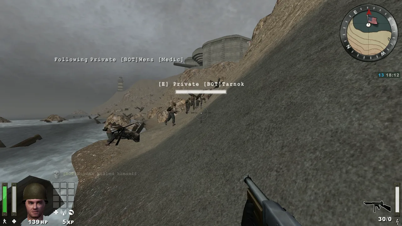 Bots storming the beach on Seawall Battery